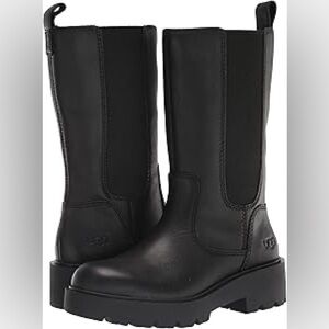 UGG Holzer‎ Waterproof Combat Boot Black Leather